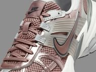 Close look of Nike V2K Run Plum Eclipse sneakers (Image via Sneaker News)